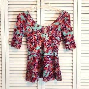 Charlotte Russe Floral Fun Top